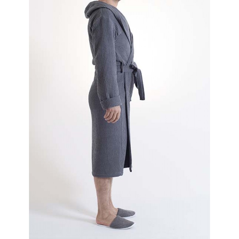 Gabel 09300 703 Bathrobe for adults, 100% cotton. 1x1x1 cm blue